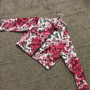 Pink and White Graffiti Jacket